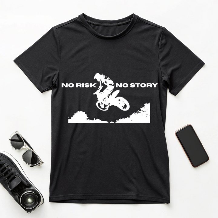 No risk,No story t-shirt (black)