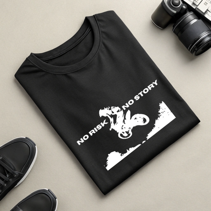 No risk,No story t-shirt (black)